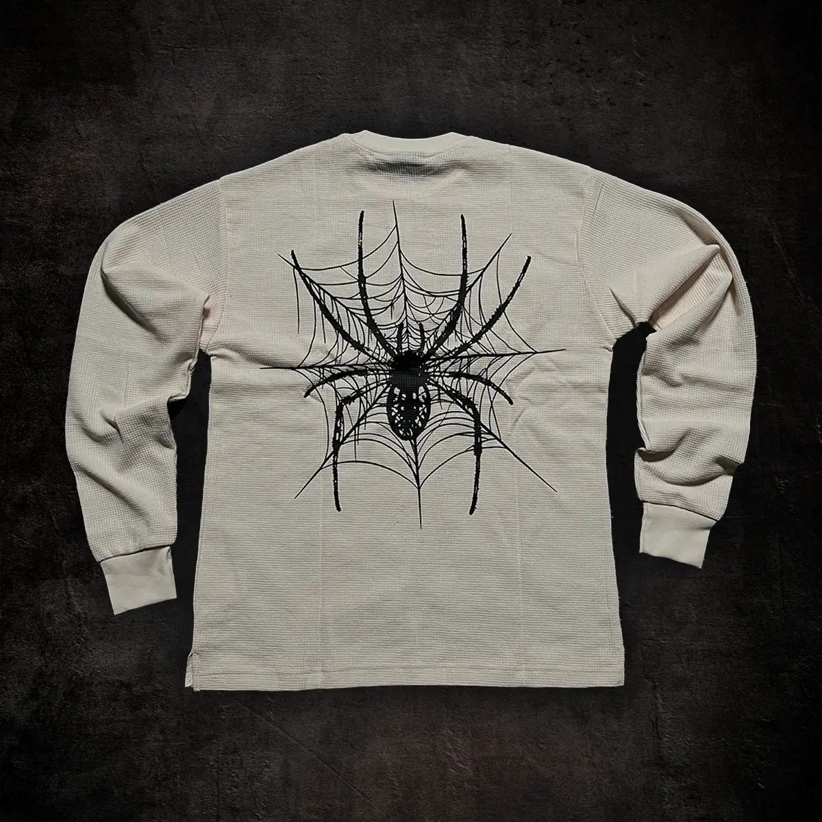 ARACHNID THERMAL LONGSLEEVE IVORY - MENS VINTAGE STREEWEAR