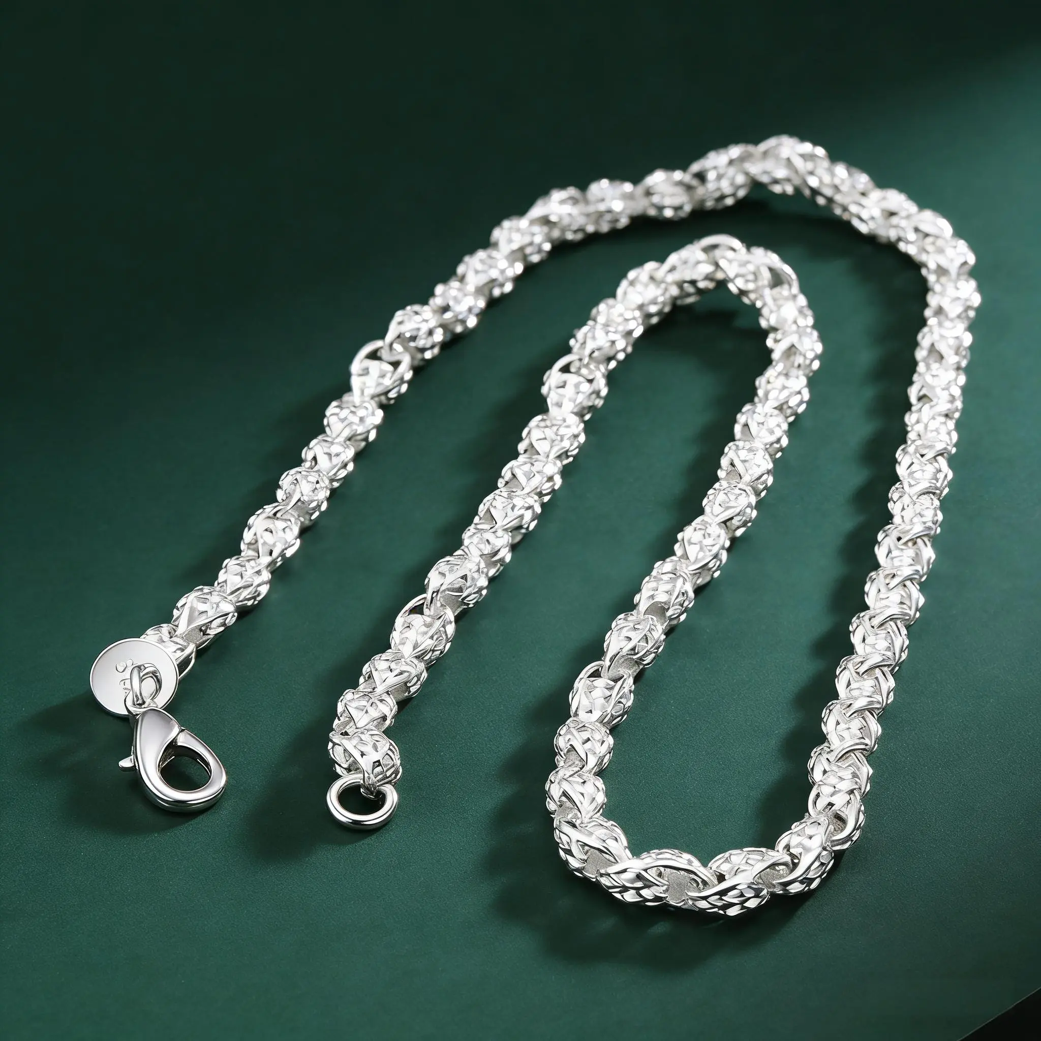 925 Sterling Silver Plated  Chain  for Women Men, 6MM Authentic 925 Silver Twisted Rope Filigree Link Chain, Hypoallergenic Dainty Silver Necklace with Secure Lobster Clasp, Trendy 2026 Unisex Silver Jewelry, Birthday Valentines Day Gift for Him HER Ting