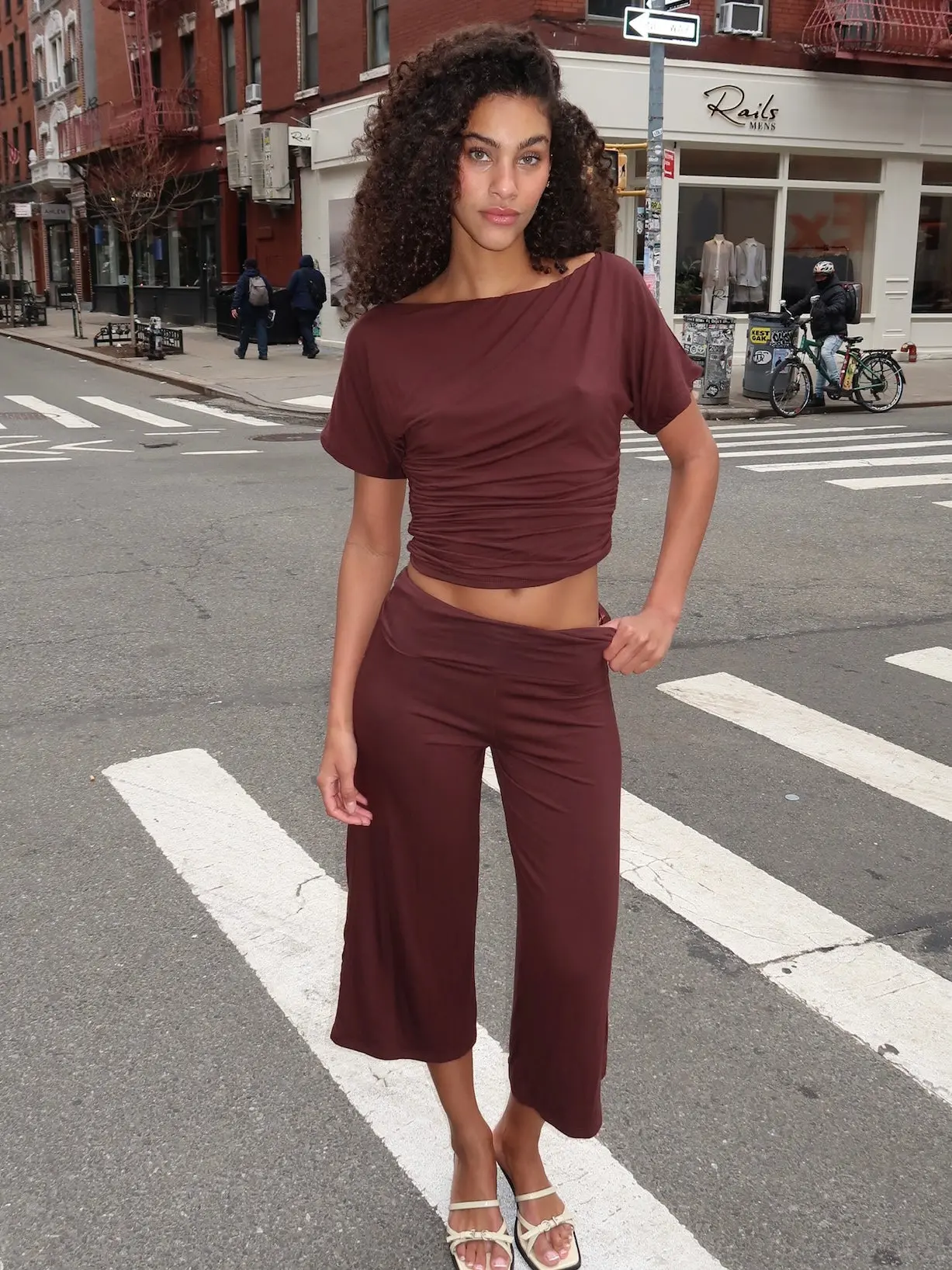 Saro Gaucho Pant in Brown
