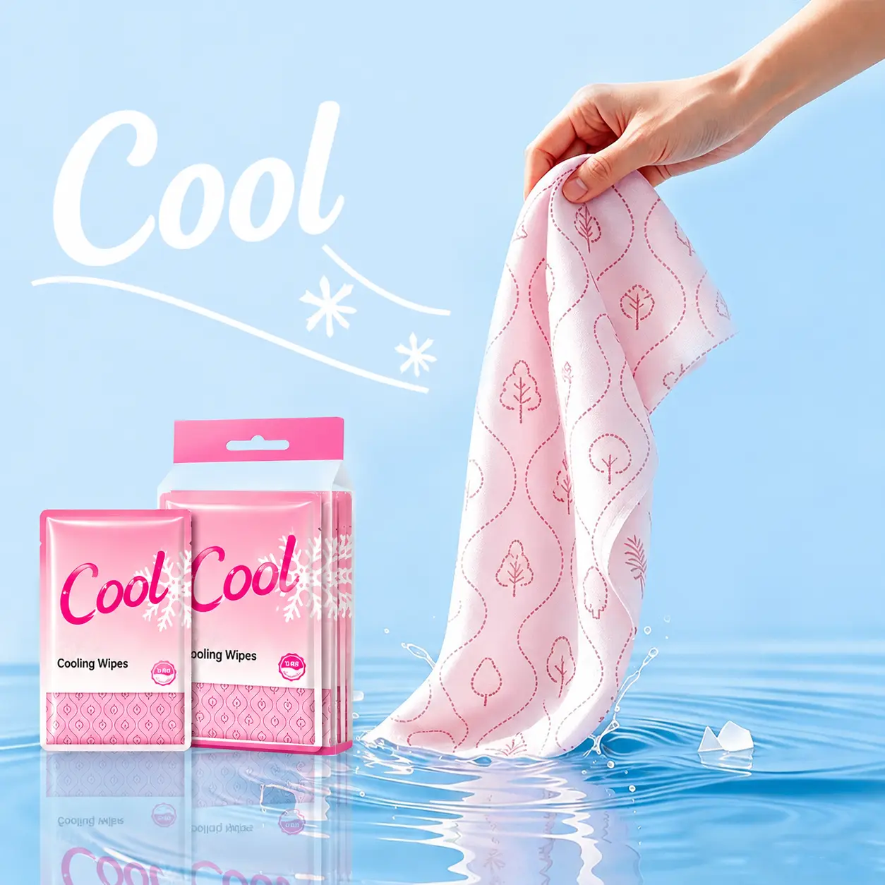 5 Pack Cooling Towels, Rush Cool Body Wipes, Alcohol-Free Cool Towel Alternative for Outdoor Sports, Camping, Hiking, Workout & Hot Weather
