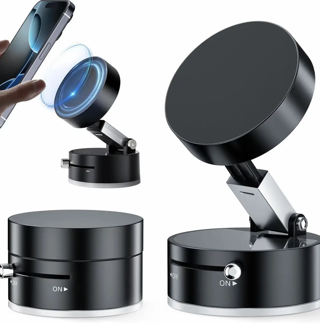 Magnetic   Stand, Adjustable & Foldable, Strong Suction Cup, Vacuum Adsorption, Portable Multifunctional Mobile  Stand for  & Multi-Scene Use vacuum magnetic anti-slip base  accessory strong magnet vacuum magnetic  holde 360phone mounts cellphone