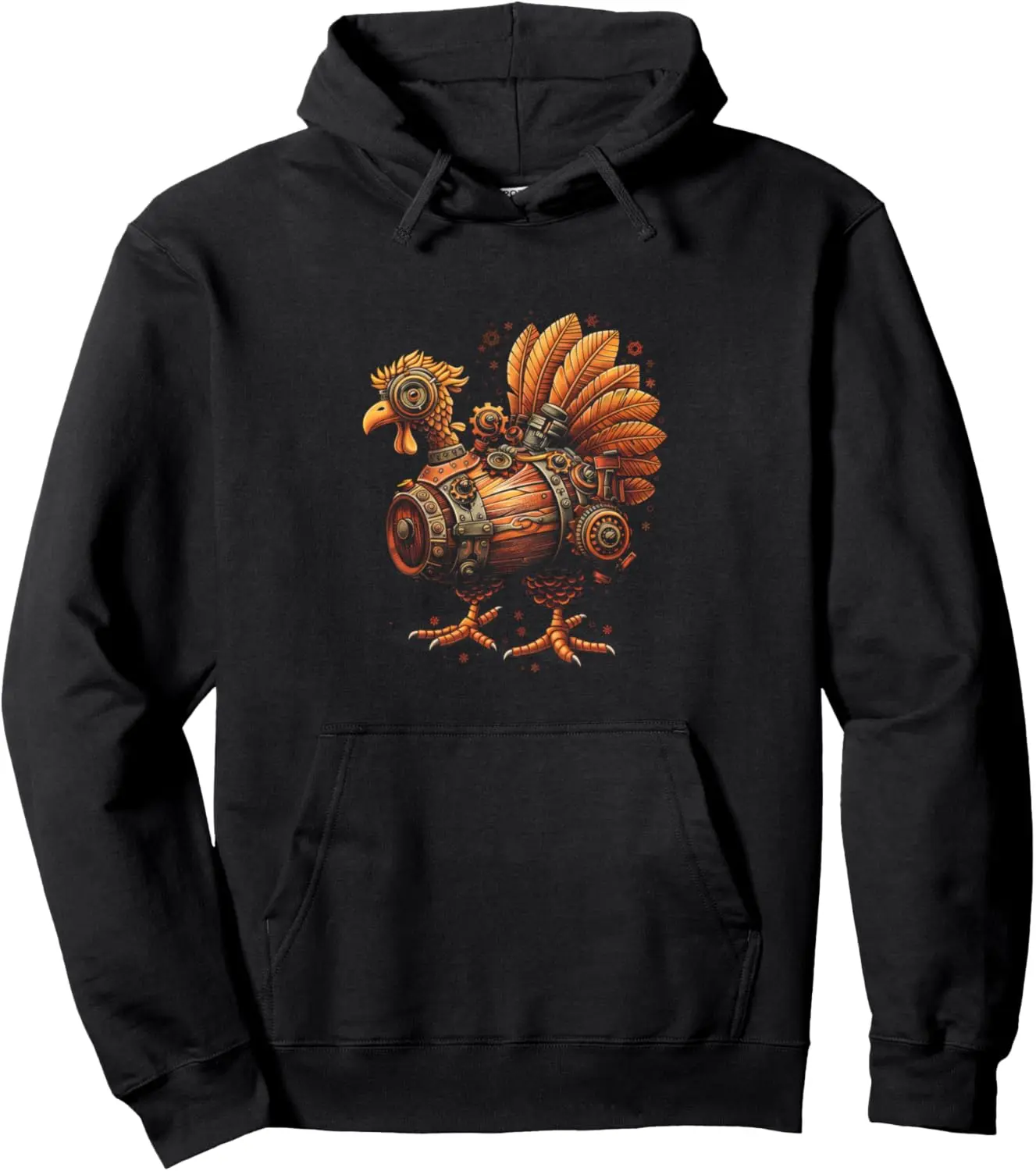 Steampunk Turkey Women Men Steampunk Turkey Pullover Hoodie 1