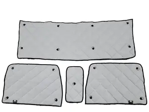 ZenEclipse Blackout Insulated Gray Window Covers for Peterbilt Solid glass windows