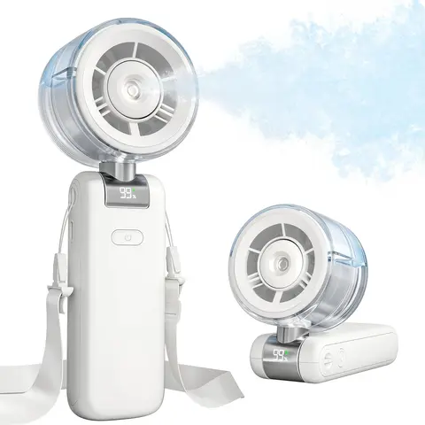 Mini Portable Fan, Small and Powerful, Cute Design 3 Speed Personal Handheld and Desktop, Lightweight USB Rechargeable for Makeup Stylish Girl Women Travel Indoor Outdoor