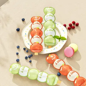 2026 New Summer Cartoon Disposable Ice Pop Bags, self-sealing design for easy sealing. Perfect for homemade fruit popsicles and ice cream, portable ice mold pouches for DIY cold treats.
