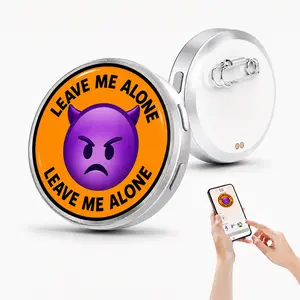 Mood Badge - E Badge Digitalpin|   AI Customizable Smart Display Pin|   Unlimited GIF/Photo/Text Upload|   Viral Cool Gadget & Unique Gift Idea