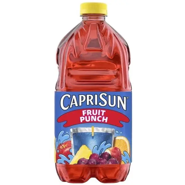 Capri Sun Fruit Punch Flavored Juice Drink Blend – 64 fl oz Bottle | Refreshing Family-Size Fruit Beverage