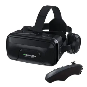 VR SHINECON All-Function Integrated 4K 120Hz 3D Virtual Reality Glasses - Wearable smart virtual reality headset suitable for 4.7-7.2 inch smartphones, games and movie viewing