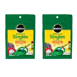 Miracle-Gro Watering Can Singles All Purpose Water Soluble Plant Food, For Flowers, Vegetables, Houseplants, Trees, Indoor and Outdoor Plants, 24 Packets