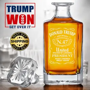 Donald Trump N.47 US President- Engraved Whiskey Decanter - LET'S CELEBRATE