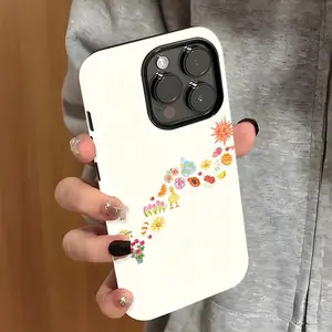 Cute Duck Aesthetic Phone Case , Flowers, Fruits & Summer Market Design, Shockproof Rugged Cover Dual Layer Soft TPU Hard Bumper Hard Shell for iPhone 11 12 13 14 15 16 17 Pro Max Plus Air X XR 7 8 XSMAX