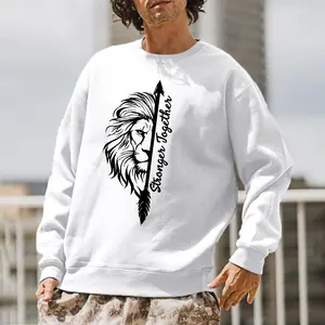 Stronger Together Lion Sweatshirt: Matching Couple Hoodies, Valentine Sweatshirt,  Gift For Girlfriend Boyfriend, Cool Tops for Men Women, Hoodies for Women, Graphic Hoodies