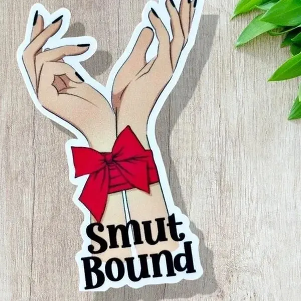 Smut bound Sticker- Large , Kindle Sticker, Bookish Merch Sticker, Booktok Sticker, Smut Reader,Gift for book lover, Water bottle sticker. Laptop Sticker