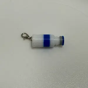 Medicine vial badge keychain
