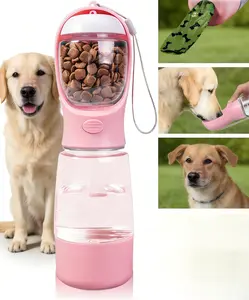 3-in-1 portable pet water bottle with leak-proof storage & built-in poop bag dispenser. Ideal for travel, hiking and outdoor walks with pets. Easy to take apart, simple to clean, practical and hassle-free for daily outings.