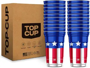 Top Cup America'S 250Th Birthday 20 Oz Reusable Aluminum Party Cups 20 Count | Durable, Reusable & Recyclable, Made in USA Oasis Venture Holdings LLC