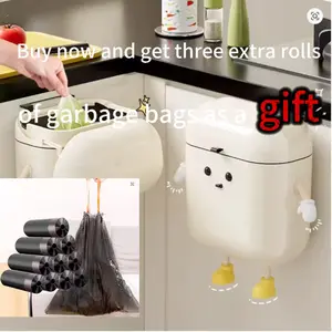 9L/12L Automatic Sensor Litter Bin in DIY Milky White with High Aesthetics Specialized in Food Waste SeparationThree rolls of garbage bags as a gift.