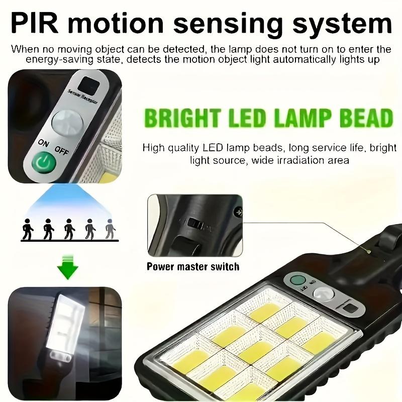 Solar Motion Sensor Light - PIR Outdoor Wall Lamp with High Brightness LED Beads, Energy-Saving Automatic On/Off, Solar Panel Efficient Charging, Waterproof Security Light for Garden, Yard, Pathway