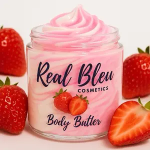 Real Blew Strawberry Shortcake Whipped Body Butter – Sweet Hydration for Dry, Flaky Skin