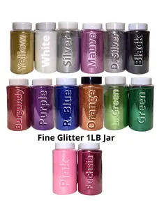 Fine Glitter 1LB Jar - Variations of Colors Fine Glitter 1LB Jar - Variations of Colors