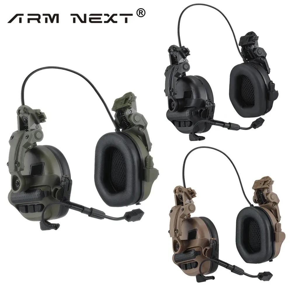 Tactical Electronic Earmuffs with 23 NRR Rating, Low Profile Composite Hearing Protection, Effective Sound Dampening, Sound-Activated Compression for Desert Range Shooting, Steel Toe Cap, Audio Input Jack, Hd Speakers, Ear Cups