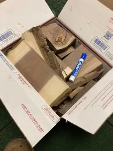 Rustic Walnut Wood Craft Scraps 8lb DIY Project Pieces Kiln Dried Natural Grain Patterns Versatile for Woodworking Jewelry Making Solid Wooden Slats Vintage Handcrafted