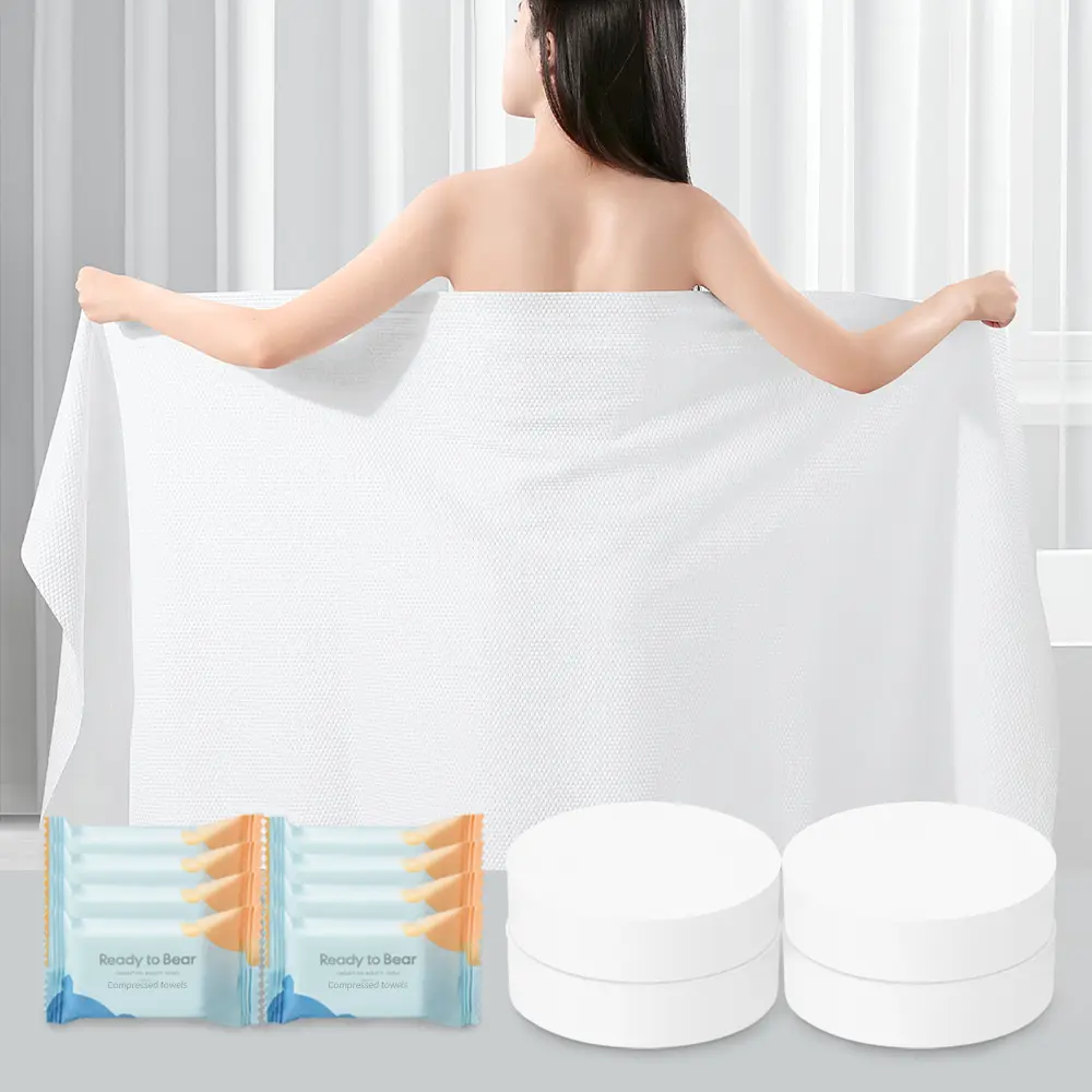12-Pack Compressed Bath Towels & Hand Towels Set, Travel Essentials, Portable Compressed Towel, Large Size, Thickened Design, Super Absorbent Towel, Hygienic & Clean, Must-Have Accessories, Thick Viscose Towels, Towel Sets