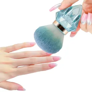 1count Nail Dust Brush, Rhombus Handle Design, Three Color Options, Ideal for Cleaning Nails