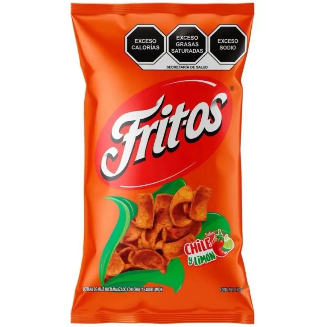 5-Pack Sabritas Fritos Sabor Chile y Limón, Mexican snacks, Mexican chips, botanas de maiz, Crispy Corn  Crunchy Flavor