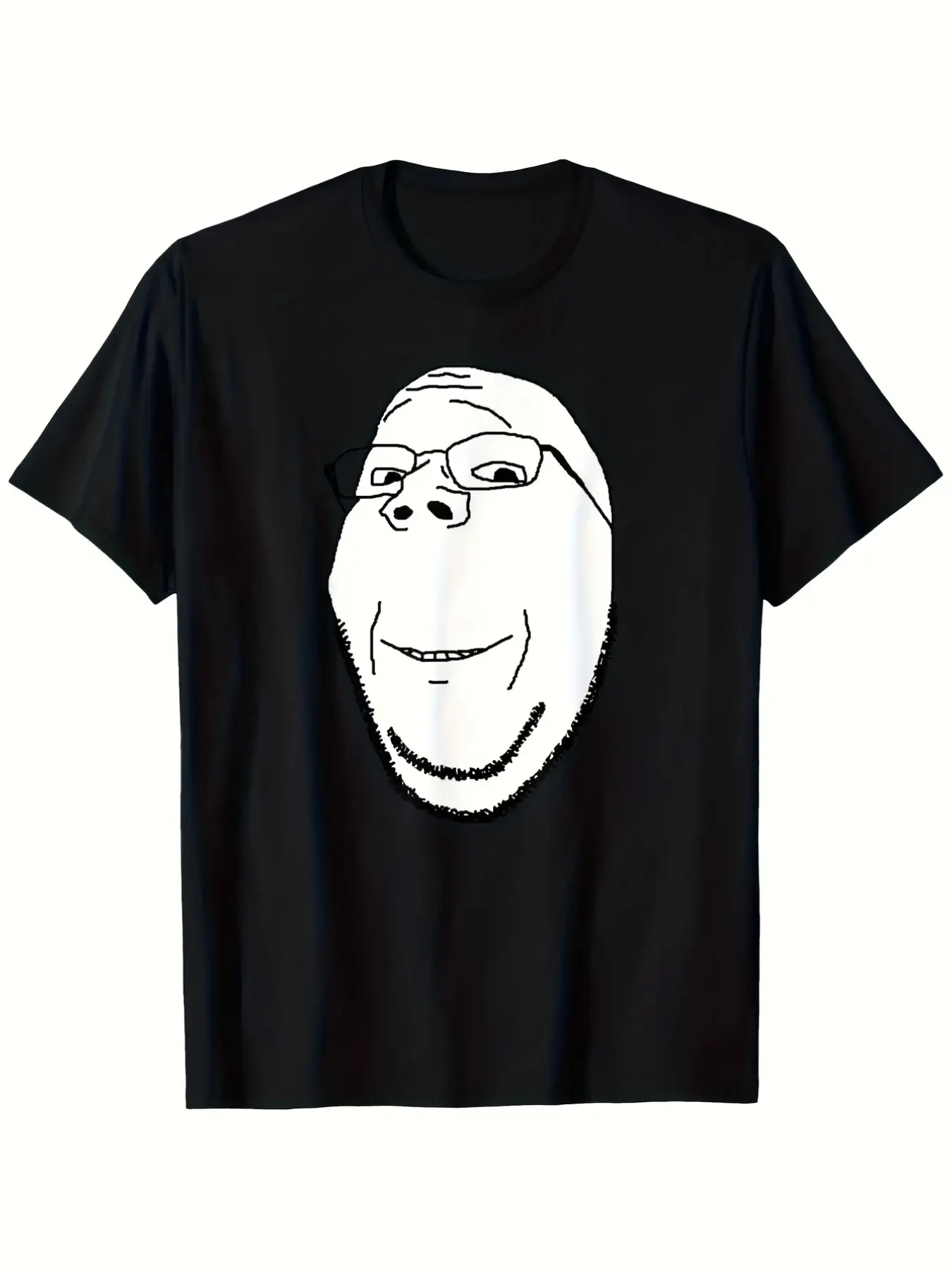 7.5oz Soy Wojak Ejak T-Shirt, Round Neck, Size S, Fun Casual Streetwear, Ideal Easter Promo Gift, Comfortable Sport Tee for Men