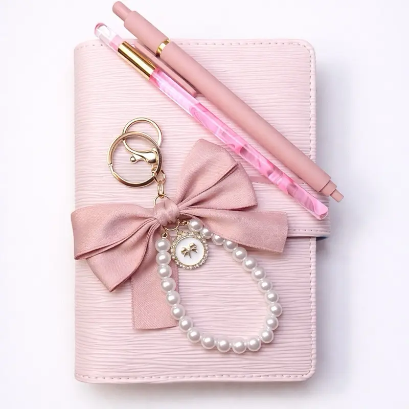 A6 Cash Savings Binder Starter Kit – Blush Luxe Epi Saffiano Vegan Leather (6 Vellum Envelopes) savings