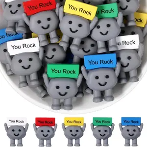 10pcs You Rock Mini Figures, Stocking Stuffers, Inspirational Party Favors, Party Favor Packs, Employee Appreciation Gifts, Bulk Gifts for Coworkers, Motivational
