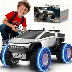 1:12 Scale Cyber Truck RC Pickup Toy Car - 4WD All-Terrain Fully Remote Control Vehicle with Lights & Sound, Ages 6+ Christmas/Birthday Gift for Kids