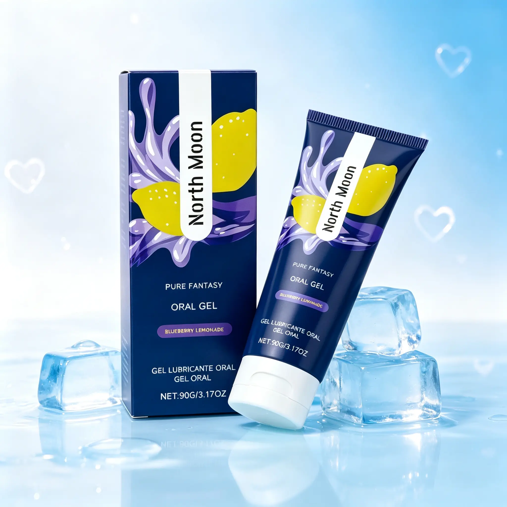 North Moon Pure Fantasy Oral Gel Blueberry Lemonade 90g Gentle Moisturizing Refreshing Flavor for Daily Oral Care Non-Sticky Texture