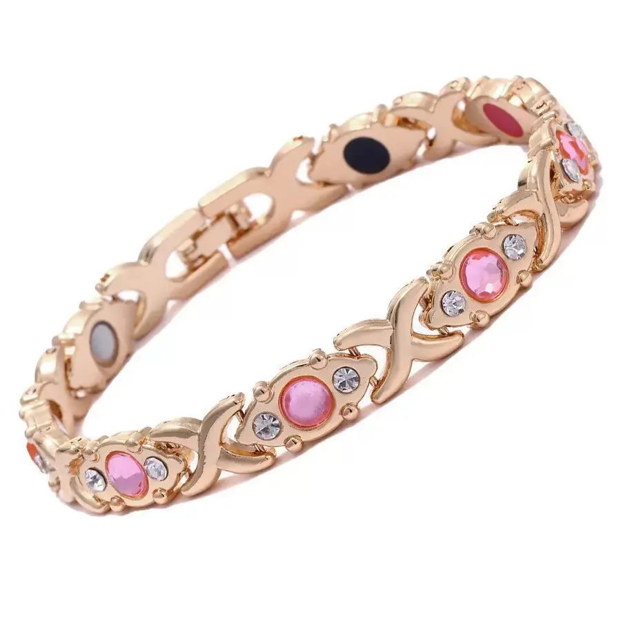 Alwaysé Energy magnet bracelet, eco-friendly alloy withdiamonds,adjustable ladies' wristband