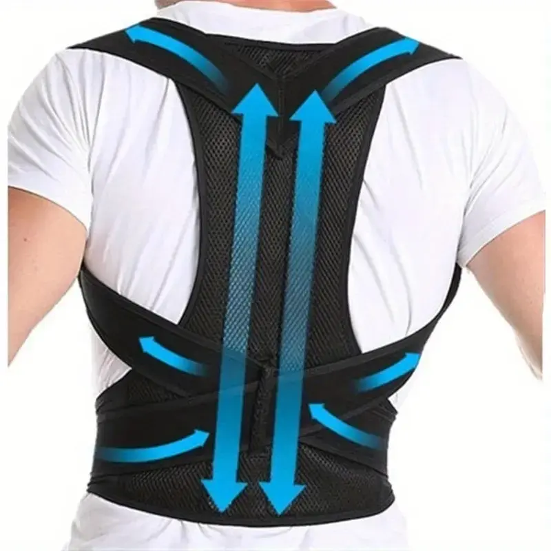 Plus Size Posture Corrector Back Support Belt for Scoliosis and Kyphosis, Adjustable Strap Design for Adults and Teens, and Breathable Material, Size L