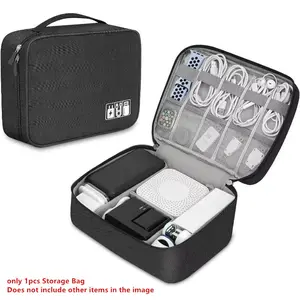 Portable Tech Organizer Case for Electronic Accessories Cables Earphones Storag