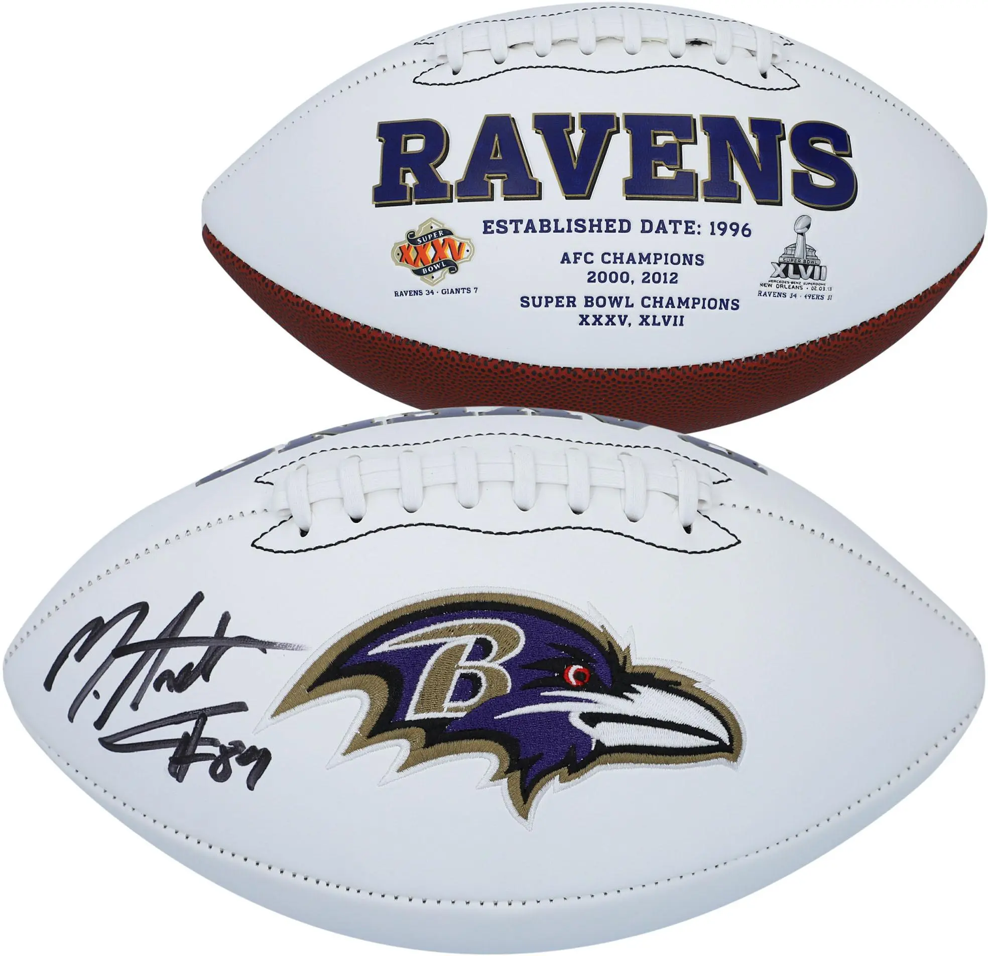 Mark Andrews Baltimore Ravens Autographed White Panel Football - Fanatics Authentic Certified