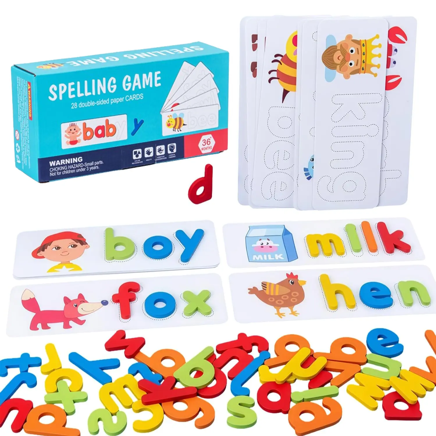 Alphabet Puzzle Learning Tool - Plastic Montessori Letter Matching Game, Toddler Toys with Puzzle Pieces for Preschoolers, Christmas Birthday Gifts
