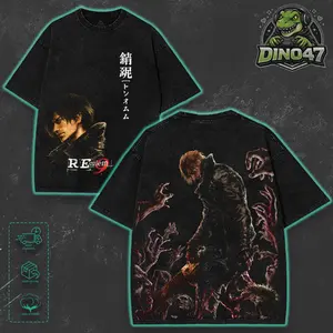 Retro Limited Leon Kennedy Ver 1 Resident Evil Requiem Graphic T-Shirt Hoodie Sweatshirt Tank Top Streetwear Menswear Horror game Vintage Washed Gift for game fans Oversized Gaming Merch