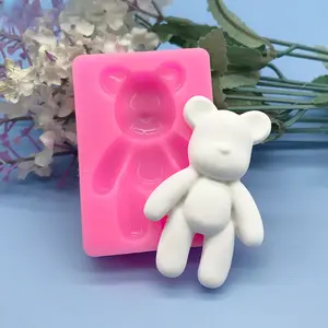1pc New Cartoon Bear Silicone Cake Mold Fondant Chocolate Baking Tool DIY Clay Resin Art Moulds Accessories Liquid Form Silicone Molds
