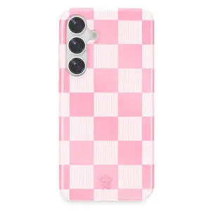 Velvet Caviar Pink Vibe Checkered Samsung Case - Shockproof Protective High Quality Cute & Stylish Samsung Phone Cases