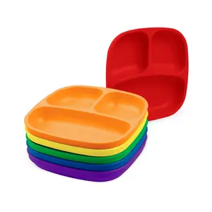 Divided Plate Set - 7" Design, Includes 3 Plates, Ideal for Meal Planning and Storage