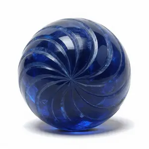 Swirled Blue Crystal Ball - Small, Medium, & Large Sizes of CDNY