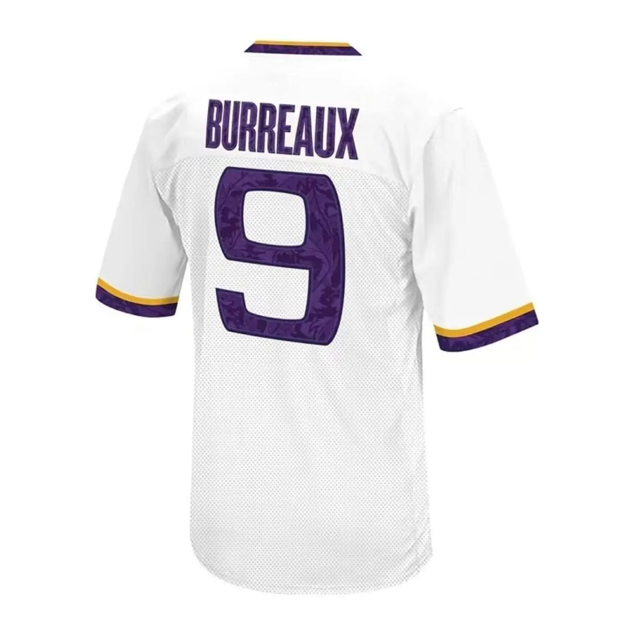 Mens America Football Burrow LSU Tigers White Player Football Jersey