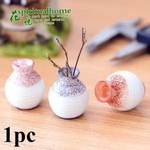 1pc Succulent Plants Moss Fine mouthed Vase DIY Landscape Material Micro Landscape Creative Office Desktop Mini Ornament