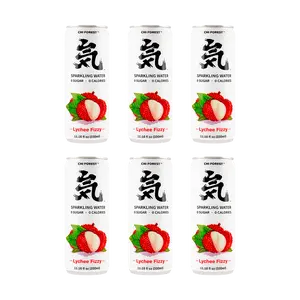 Chi Forest Lychee Sparkling Water, 0 Sugar 0 Fat 0 Calorie, 330ml Cans (6-Pack)