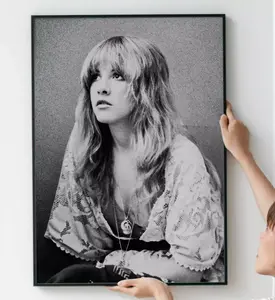 Stevie-Nick Poster Black & White Vintage