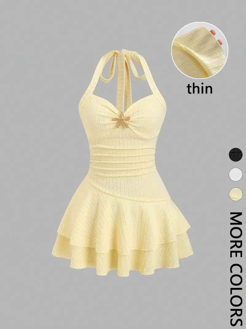 ruched bust a line dress Floral Print A line Dress with Shirred Ruched Bust main image 1