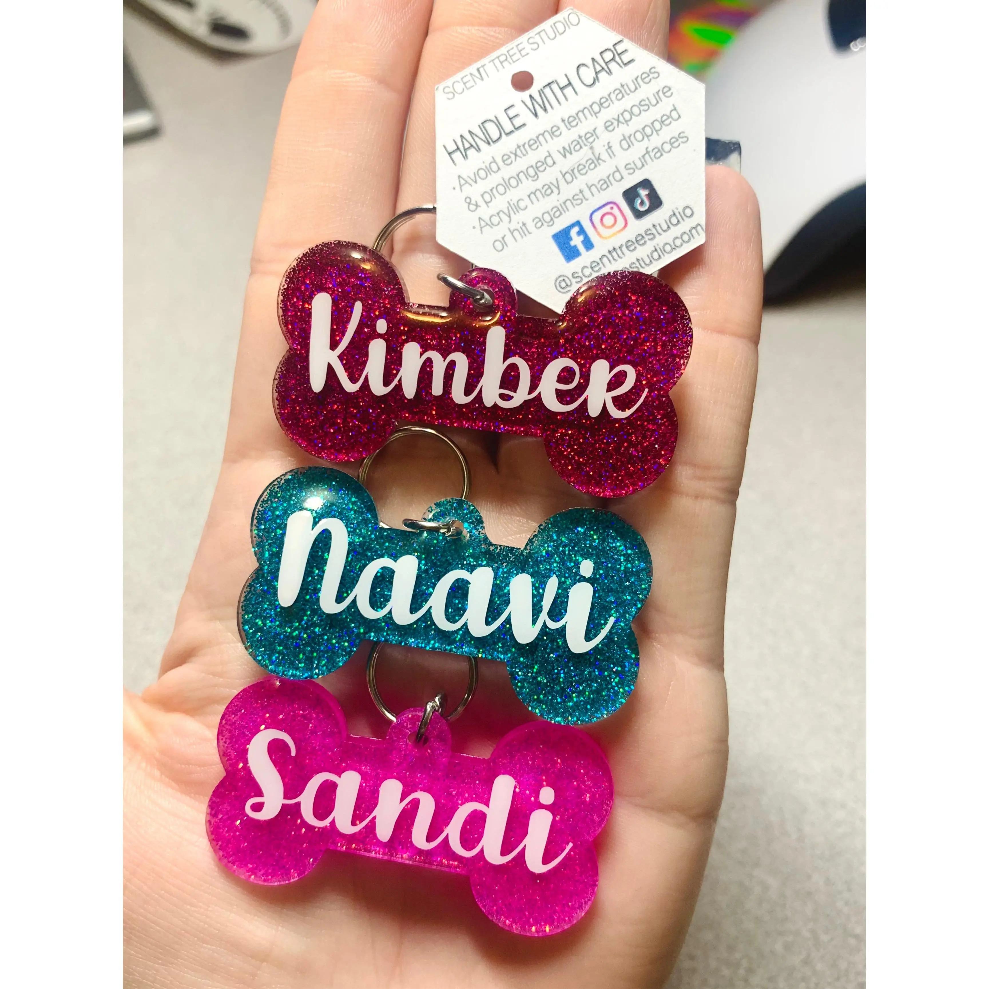 Acrylic Dog Bone Tag